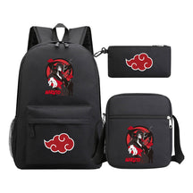 Anime Naruto Starry Sky Youth School Bag Three Piece Set For Boys And Girls Backpack Set