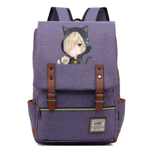Yuri On The Ice Student Backpack, Men's And Women's Leisure Belt Buckle Backpack