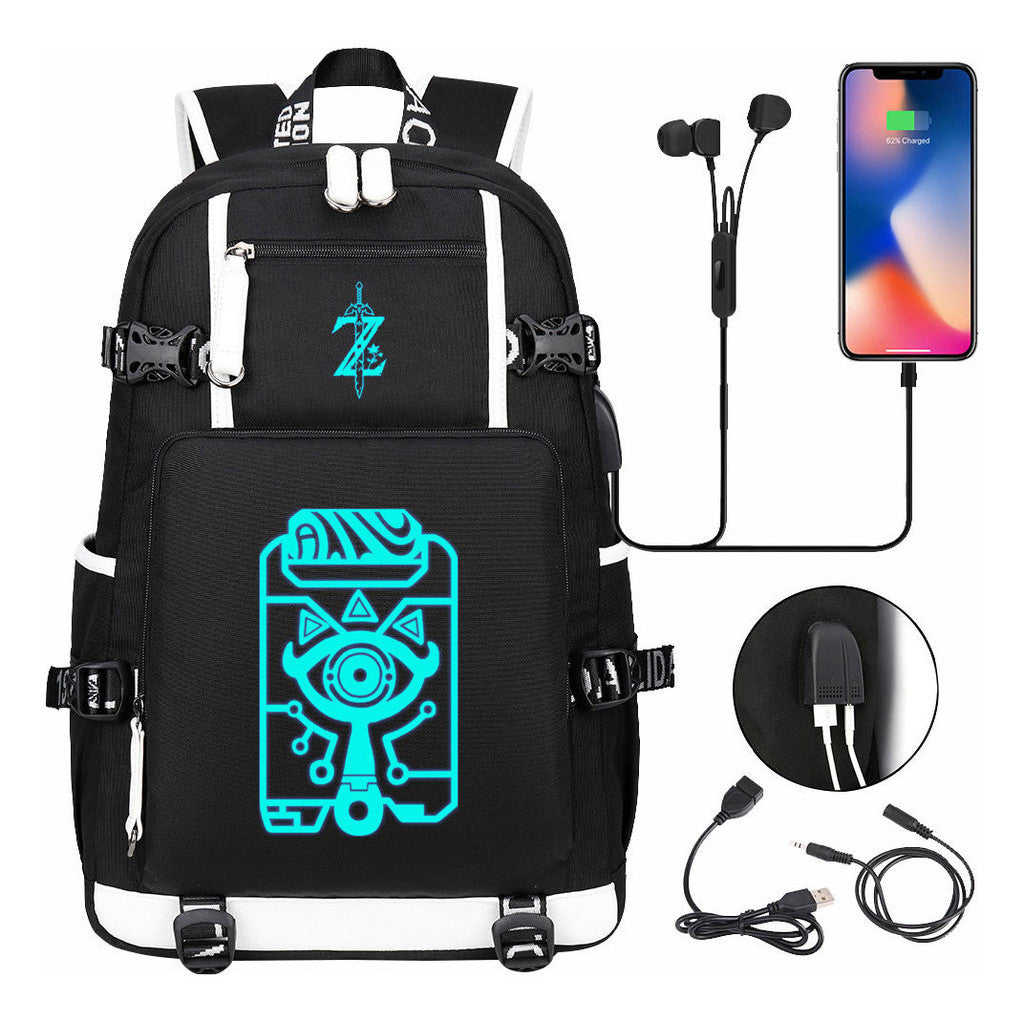 Legend Of Zelda Usb Youth Student Backpack For Men And Women's Leisure Travel Backpack
