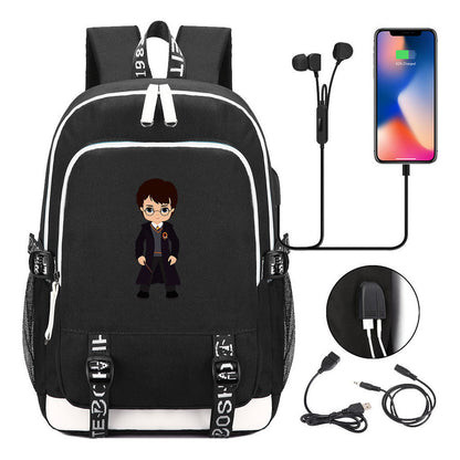 Magic School Youth Student Backpack Usb Men's And Women's Leisure Backpack
