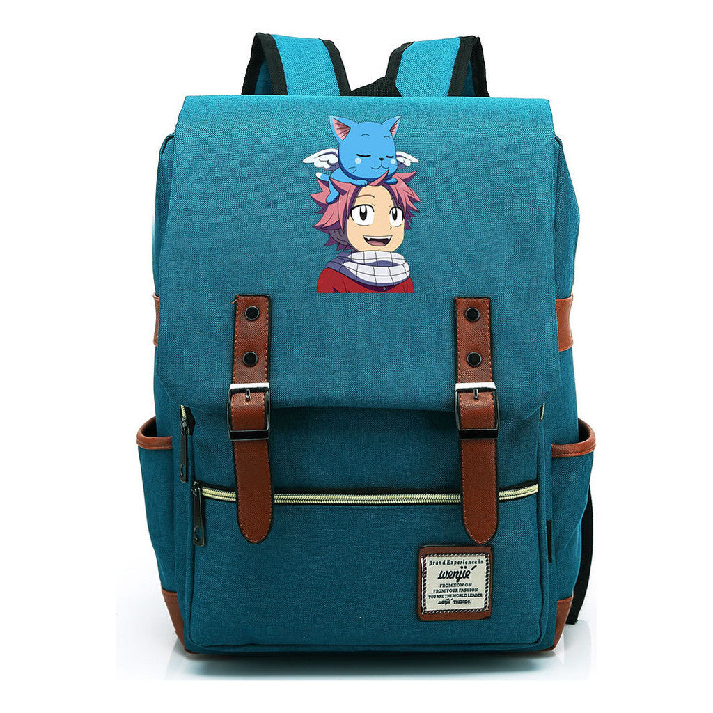 Printed Schoolbag Leisure Belt Buckle Classic Backpack For Young Students
