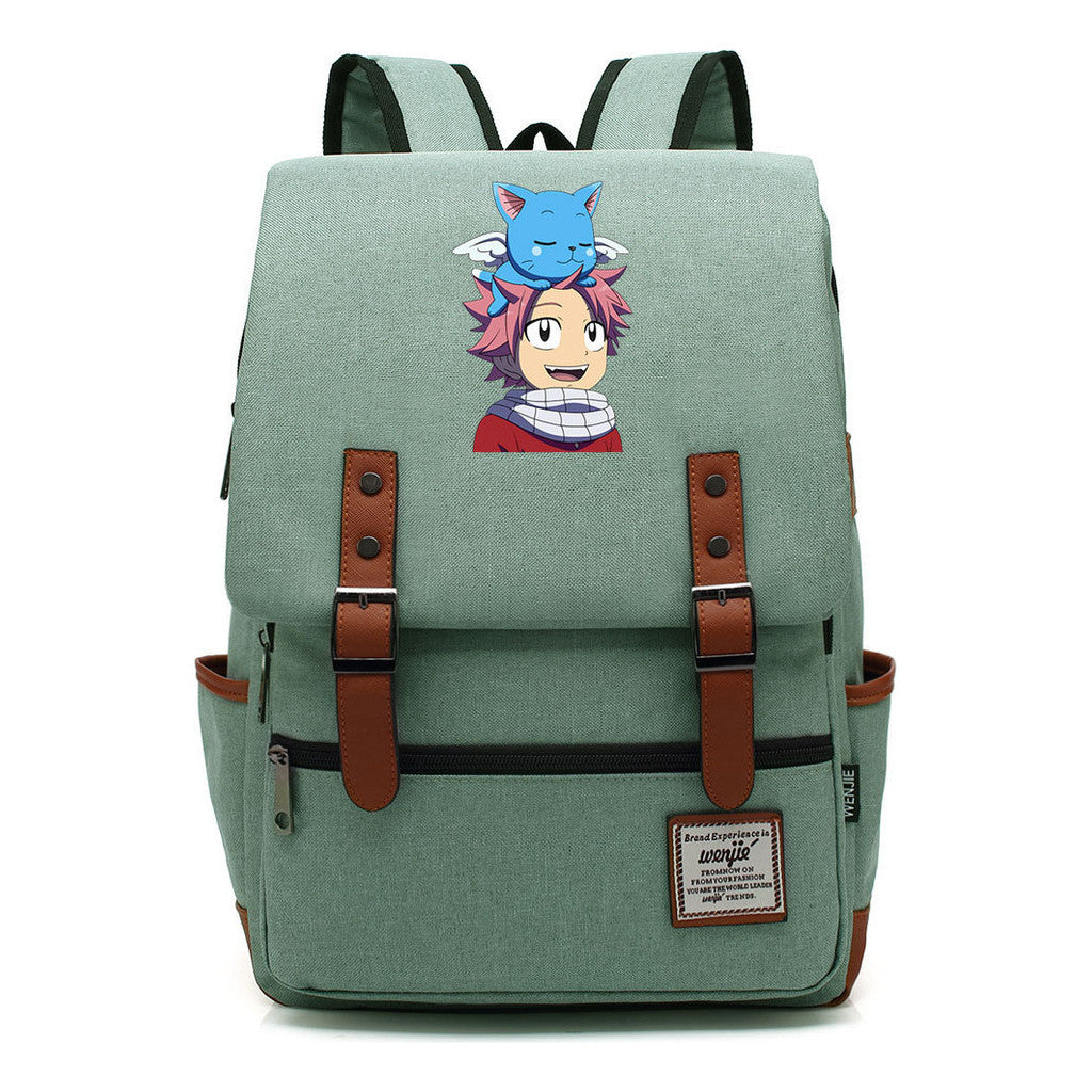 Printed Schoolbag Leisure Belt Buckle Classic Backpack For Young Students