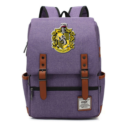 School Of Magic Printed Student School Bag Men's And Women's Casual Belt Buckle Classic Backpack