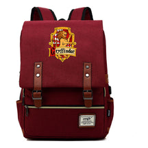 School Of Witchcraft And Wizardry Student Backpack Usb Men's And Women's Leisure Belt Buckle Backpack