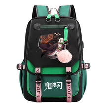 Cartoon Fashion Usb Youth Student Backpack Boy's And Girl's Leisure Ribbon Flip Backpack