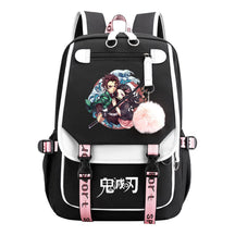 Cartoon Fashion Usb Student Backpack With Casual Woven Strap Flip Back Backpack