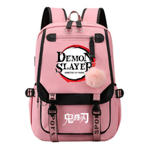 Comic Cartoon Fashion Usb Student Backpack Casual Woven Flap Backpack