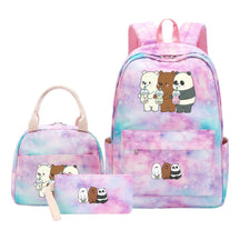 Cartoon Cute Three Cheap Bear Student Backpack Lunch Bag Three Piece Set Backpack Set