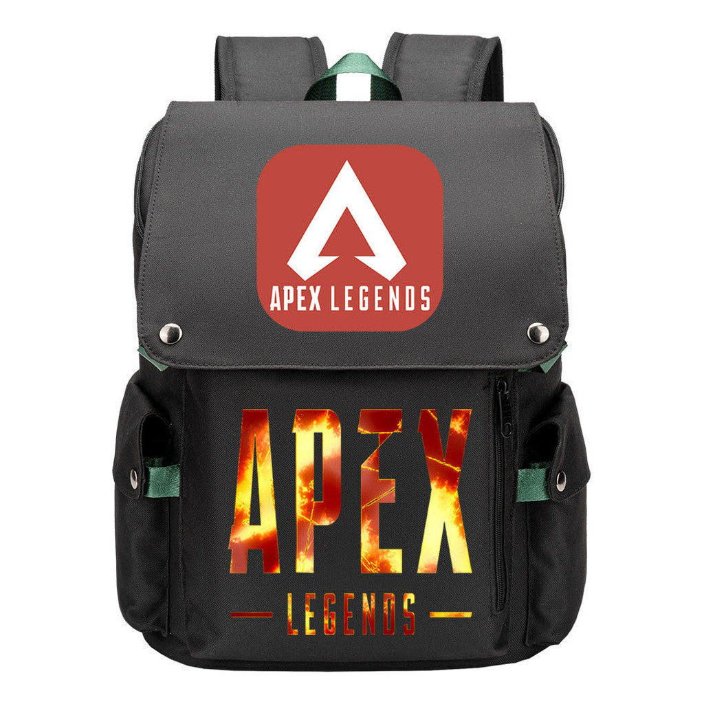 Apex Hero Print Usb Charging Cap Headpiece Student Backpack Leisure Backpack
