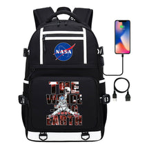 Fashionable Space Printed Usb Student Backpack Backpack Leisure Travel Backpack