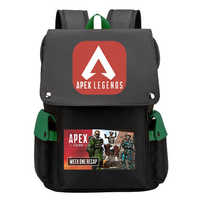 Apex Hero Print Usb Charging Cap Headpiece Student Backpack Leisure Backpack
