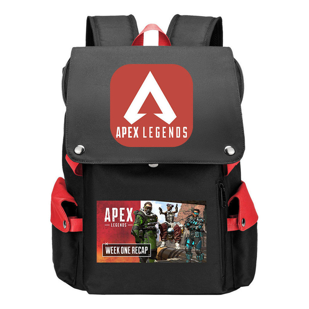 Apex Hero Print Usb Charging Cap Headpiece Student Backpack Leisure Backpack