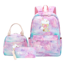 Corner Biology Student School Bag Lunch Bag Three Piece Set Backpack Set