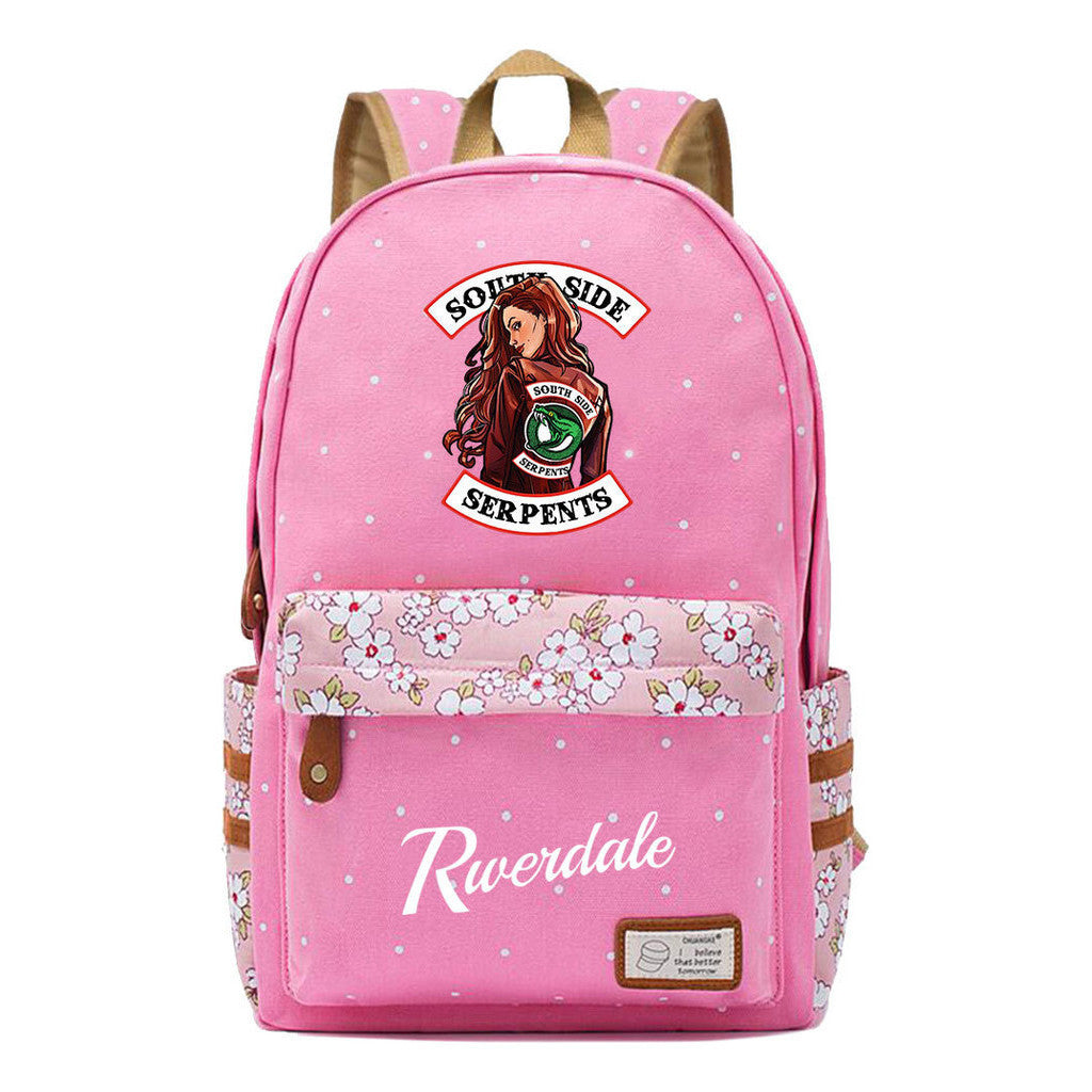 Valley Town Printed Youth School Bag Fashion Casual Backpack