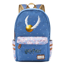 School Of Witchcraft And Wizardry Student Backpack With Floral Canvas Backpack