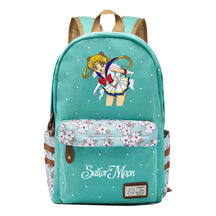 Anime Beauty Girl Warrior Youth School Bag Fragmented Flower Leisure Backpack
