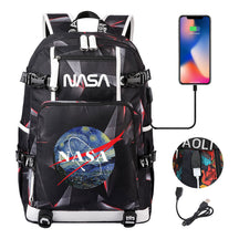 Nasa Fashion Printed Student Backpack With Large Capacity Leisure Travel Backpack