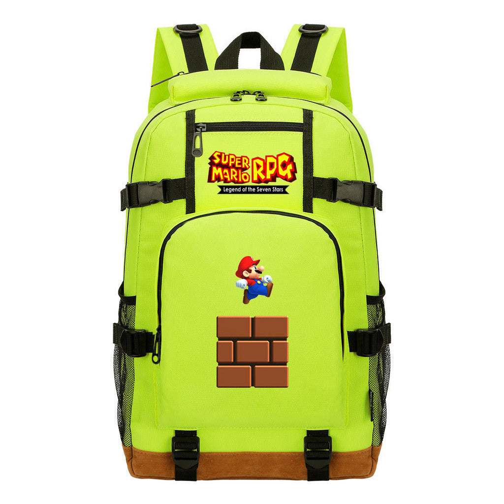 Super Mario Printed Youth Backpack For Leisure Travel Backpack