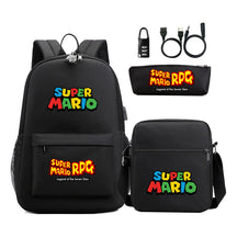 Usb Password Lock Youth Student Backpack Three Piece Set For Men And Women Backpacks