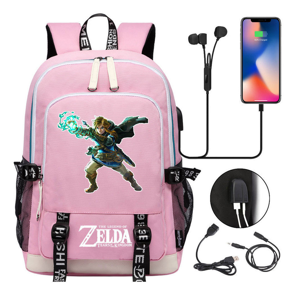 Usb Teen School Bag Men's And Women's Sports Backpacks