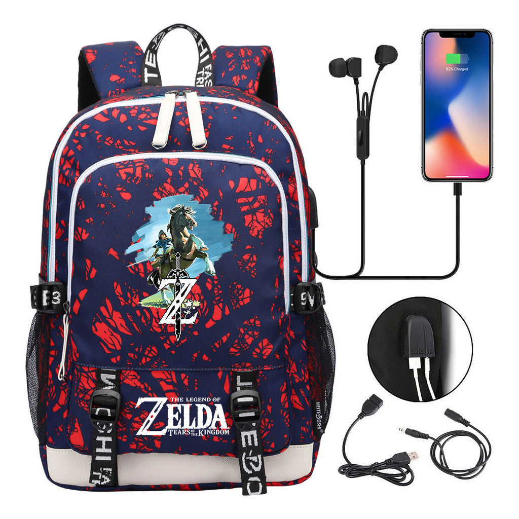 Usb Youth Student Backpack For Men And Women's Leisure Sports Backpack