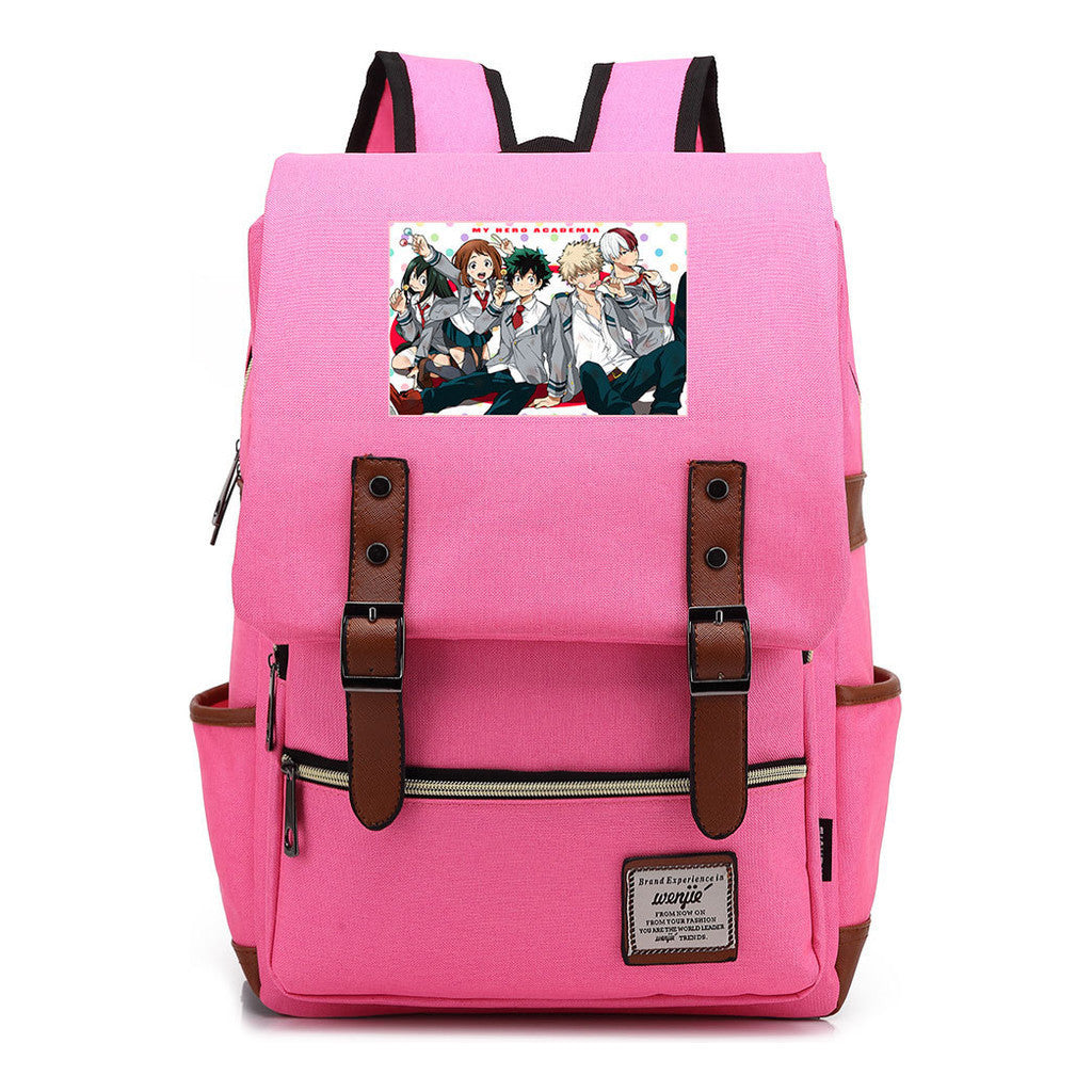 Printed Youth Backpack For Men And Women With Casual Belt Buckle Classic Backpack