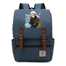 Anime Pirate King Luffy Printed Student School Bag Casual Belt Buckle Classic Backpack