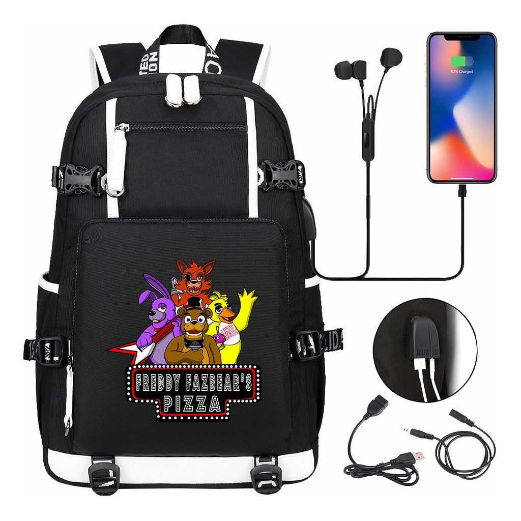 Toy Bear Game Usb Large Capacity Youth Student School Bag Leisure Travel Backpack