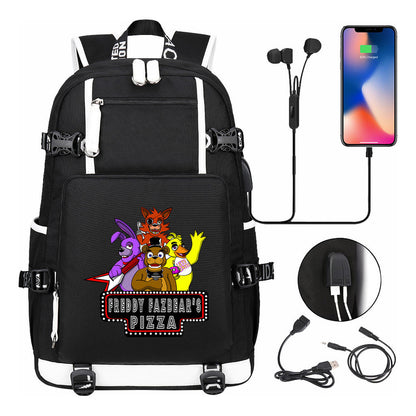 Toy Bear Game Usb Large Capacity Youth Student School Bag Leisure Travel Backpack