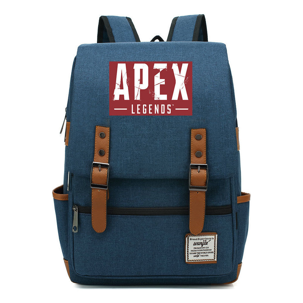 Printed Teenage Student Backpack For Men And Women With Casual Belt Buckle Classic Backpack