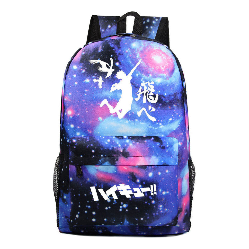 Fashion Volleyball Youth Flying Heart Printed Youth Student School Bag Men's And Women's Leisure Backpack