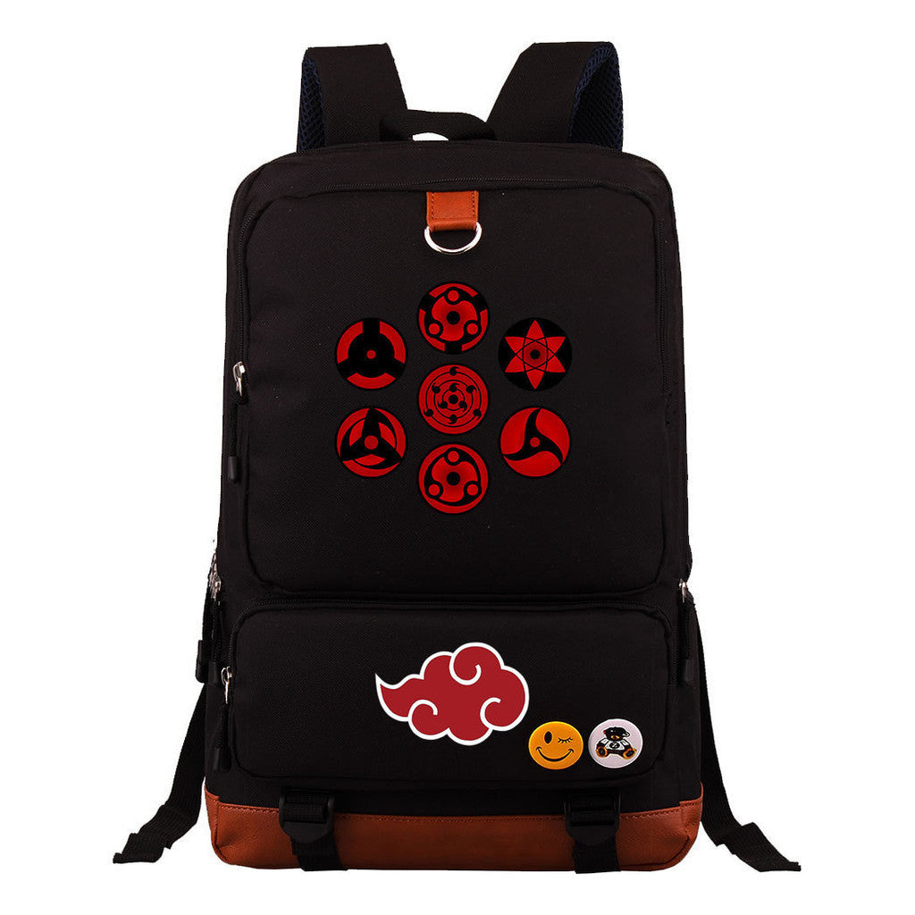 Cartoon Naruto Uchibo Youth Student School Bag Large Capacity Travel Bag Men's And Women's Backpack