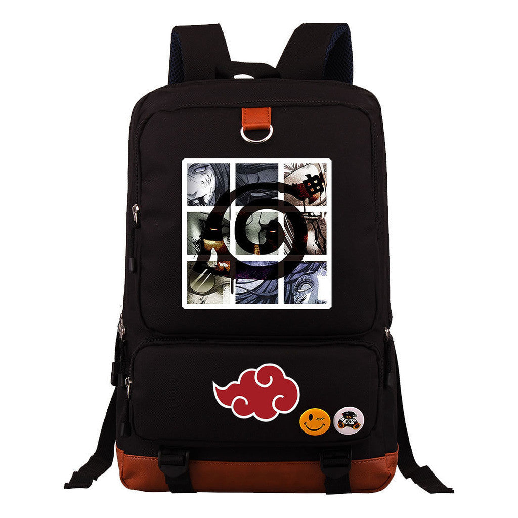 Cartoon Naruto Uchibo Youth Student School Bag Large Capacity Travel Bag Men's And Women's Backpack