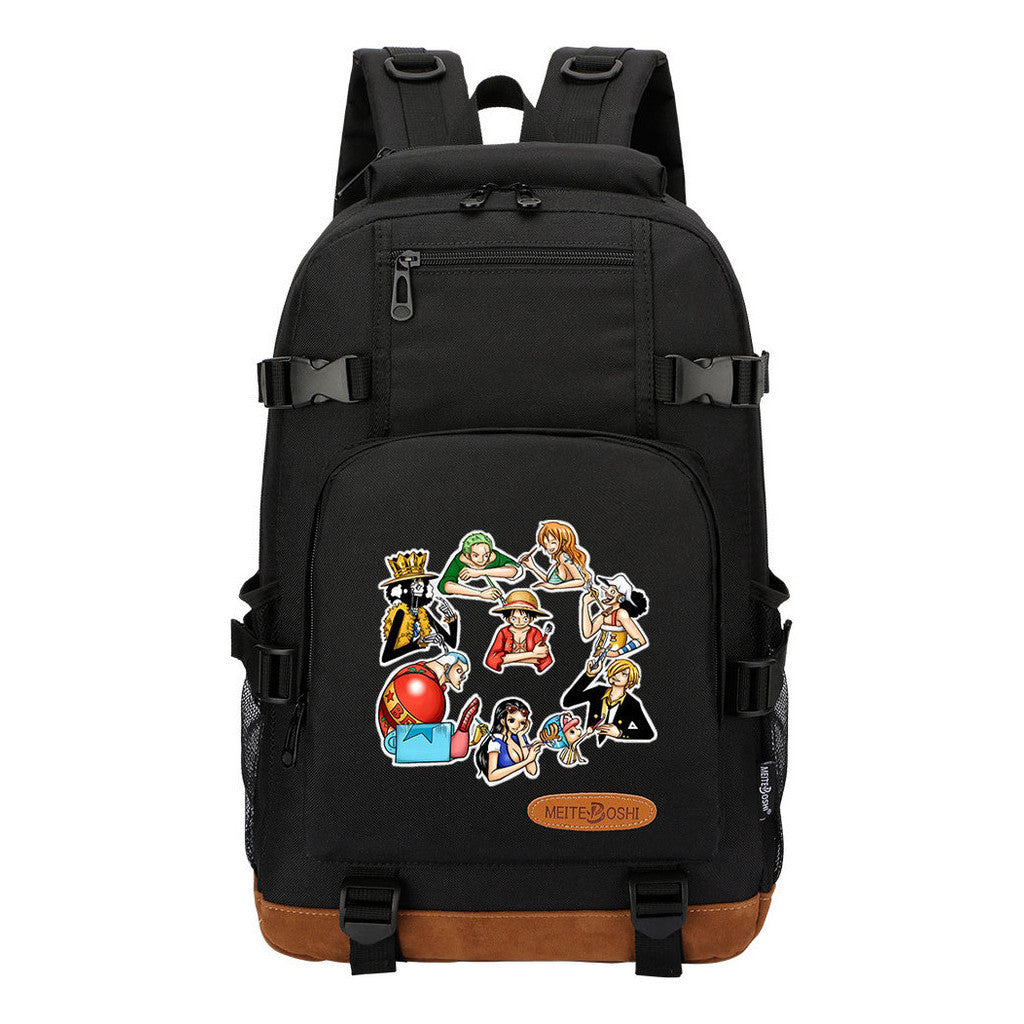 Pop Anime Pirate Wang Lufei, Teenage Student Backpack, Men's And Women's Backpack