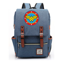 Anime Wonder Woman Printed Youth Student School Bag Men's And Women's Leisure Belt Buckle Backpack