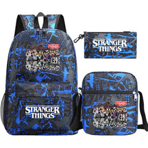 Strange Story Starry Sky Printed Youth Student Backpack 3-piece Set For Men And Women, Backpack Set