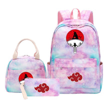Naruto Teenage Student Girls School Bag Lunch Bag Three Piece Set Backpack Set