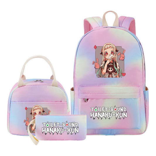 Teenage Student Girl Backpack Lunch Bag Three Piece Set Backpack Set