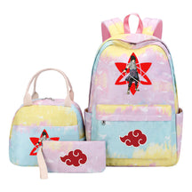 Naruto Teenage Student Girls School Bag Lunch Bag Three Piece Set Backpack Set