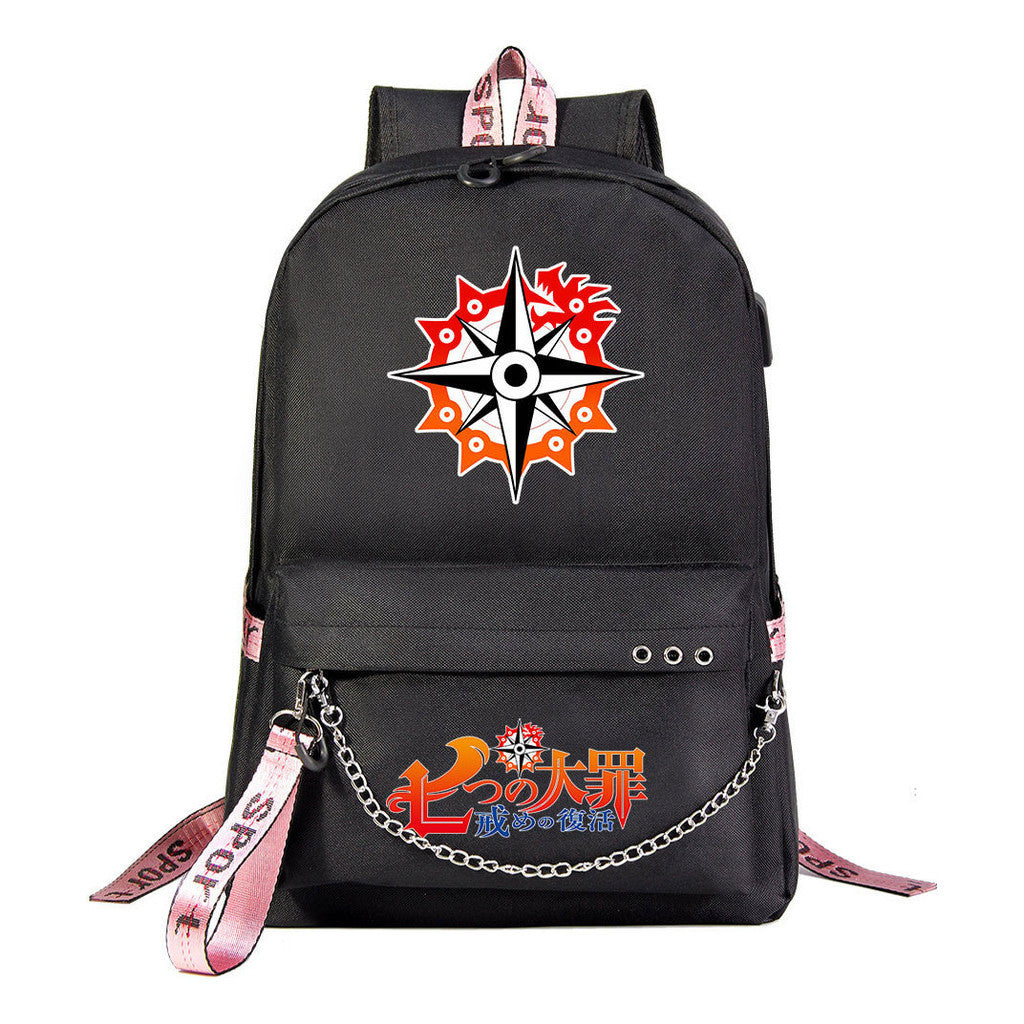 Usb Youth Student Backpack For Boys And Girls Leisure Travel Backpack