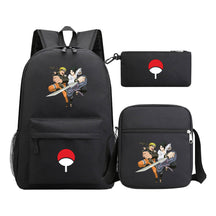 Anime Naruto Starry Sky Youth School Bag Three Piece Set For Men And Women Backpack Set