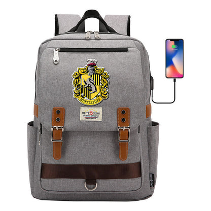 Usb Magnetic Buckle Student Backpack For Men And Women, Youth Leisure Backpack