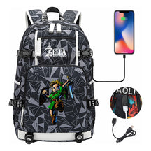 Legend Of Zelda Usb Earphones, Youth Backpacks, Men's And Women's Leisure Travel Backpacks