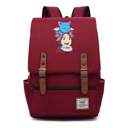 Printed Schoolbag Leisure Belt Buckle Classic Backpack For Young Students