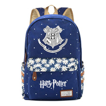 School Of Witchcraft And Wizardry Youth Student Backpack, Floral Canvas, Female Backpack