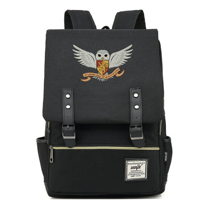 School Of Witchcraft And Wizardry Printed Student Backpack For Men And Women, Casual Belt Buckle, Classic Backpack 43*29*13.5cm