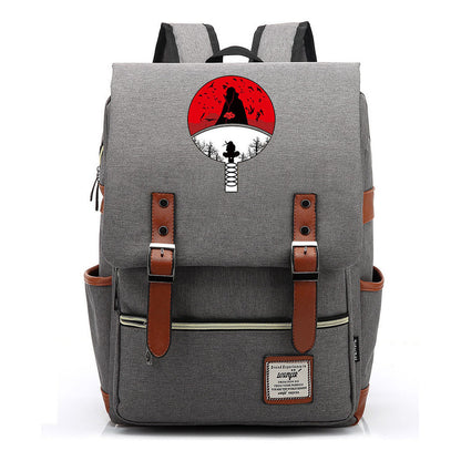 Naruto Printed Teenage Student Backpack For Men And Women, Casual Belt Buckle, Classic Backpack