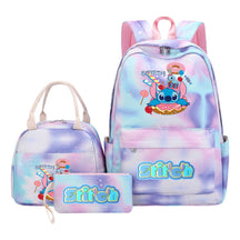 Interstellar Baby Stitch Youth Student Girls School Bag Lunch Bag Three Piece Set Backpack Set