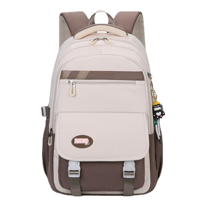 Reducing Load And Protecting Spine, Simple And Large Capacity Student Girl Backpack