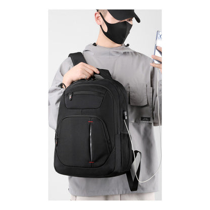 Student Backpack, Large Capacity Travel Bag, Computer Bag, Minimalist Oxford Cloth Backpack